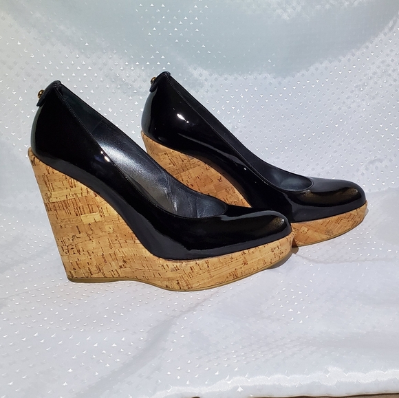 Stuart Weitzman Patent Leather Wedges.
